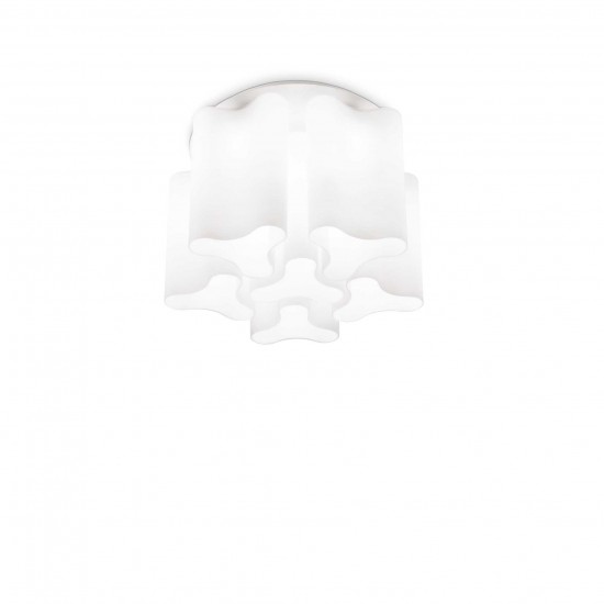 Ideal Lux Compo 125503 PL6 Bianco Φωτιστικό Οροφής Μοντέρνο Λευκό Ματ 