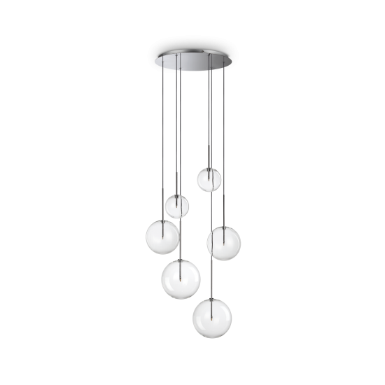 Ideal Lux Equinoxe sp6 317250 Κρεμαστό Μεταλικό Φωτιστικό Οροφής