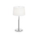 Ideal Lux Hilton 075525 TL1 Bianco Φωτιστικό Επιτραπέζιο Πορτατίφ Μοντέρνο Λευκό Με Ύφασμα