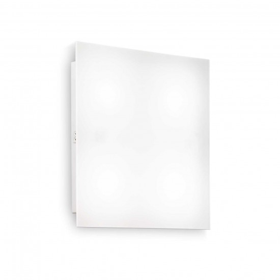 Ideal Lux Flat 134901 PL4 D40 Φωτιστικό Οροφής Μοντέρνο Λευκό Ματ Διάφανο