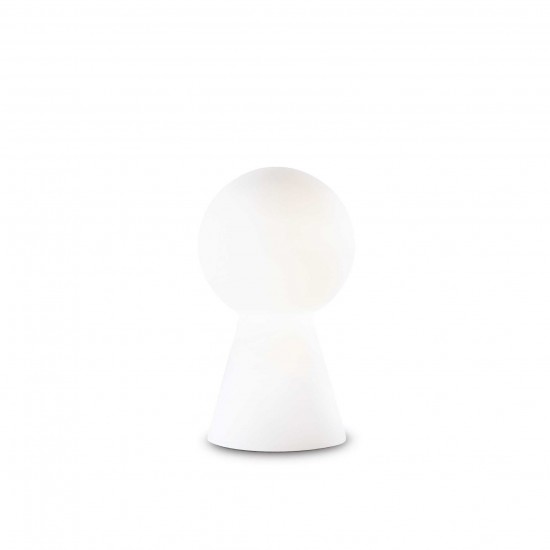 Ideal Lux Birillo 000268 TL1 Small Bianco Φωτιστικό Επιτραπέζιο Μοντέρνο Λευκό