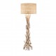 Ideal Lux Driftwood 148939 PT1 Φωτιστικό Δαπέδου Κλασσικό Ξύλο Καμβάς