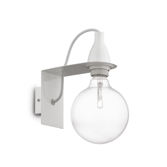 Ideal Lux Minimal 045191 AP1 Bianco Φωτιστικό Τοίχου Απλίκα Μοντέρνο Λευκό 