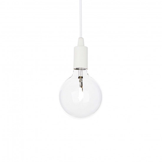 Ideal Lux Edison 113302 SP1 Bianco Φωτιστικό Κρεμαστό Μοντέρνο Λευκό Ματ
