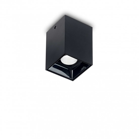 Ideal Lux Nitro 206042 Τετράγωνο Spot Οροφής Αλουμινίου Μαύρο 5.5x5.5