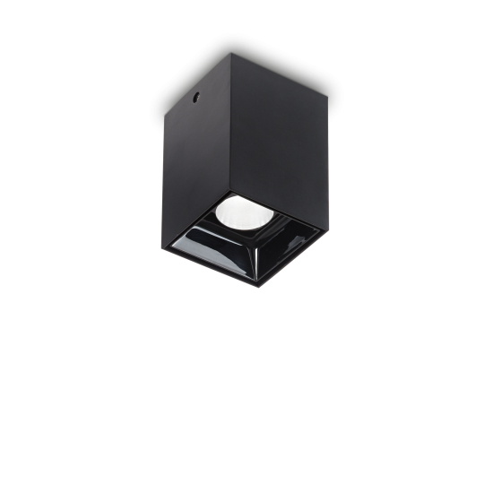 Ideal Lux Nitro 206042 Τετράγωνο Spot Οροφής Αλουμινίου Μαύρο 5.5x5.5