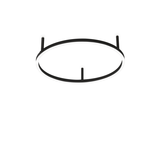 Ideal Lux Oracle Slim 265988 Φωτιστικό Οροφής Αλουμινίου Μαύρο Ματ Ø50