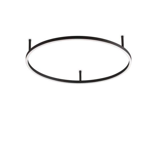 Ideal Lux Oracle Slim 266008 Φωτιστικό Οροφής Αλουμινίου Μαύρο Ματ Ø70