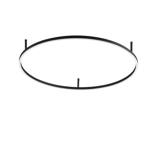 Ideal Lux Oracle Slim 266022 Φωτιστικό Οροφής Αλουμινίου Μαύρο Ματ Ø90