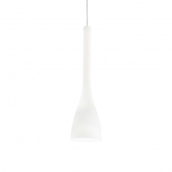 Ideal Lux Flut 035697 SP1 Small Bianco Φωτιστικό Κρεμαστό Μοντέρνο Λευκό